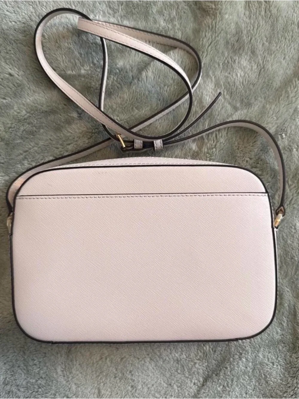 MICHAEL KORS Leather Crossbody Bag in Cream.
